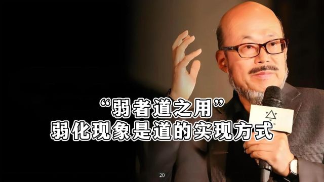 “弱者道之用”,弱化现象是道的实现方式