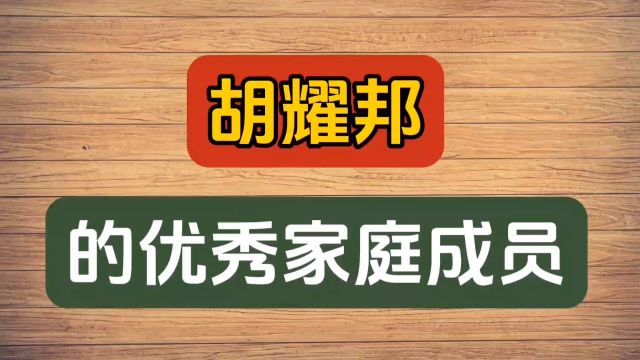 胡耀邦的优秀家庭成员,你知道么?