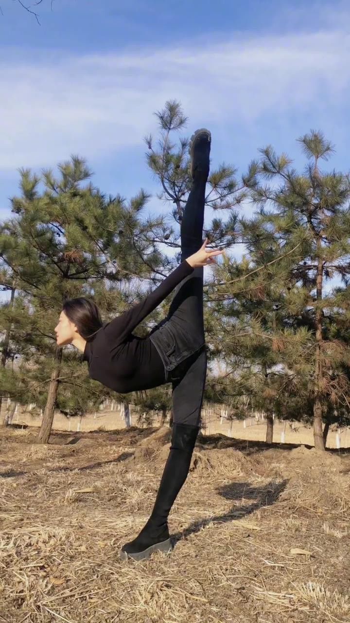 一字马 要做一个顶天立地的人#控腿