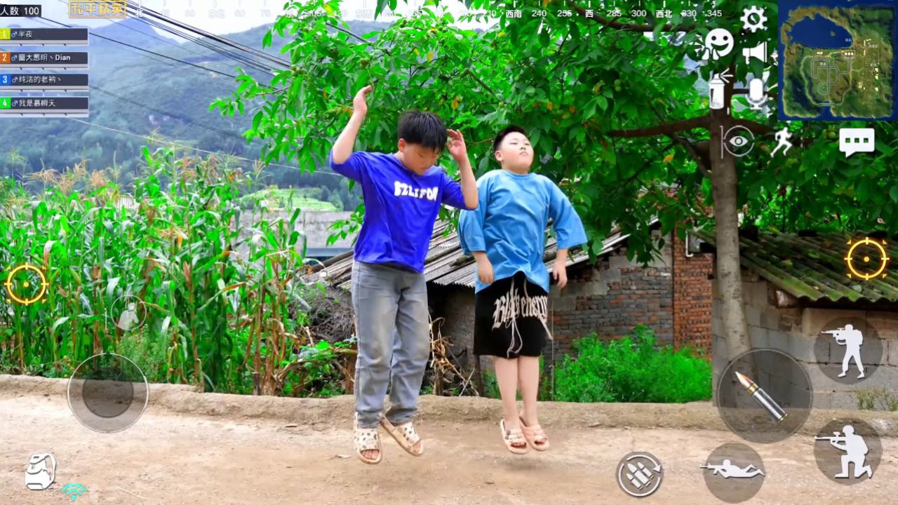 和平精英真人版:小胖子吃鸡被传送到p城?