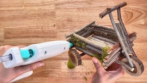 用树枝可以做什么手工?去公园捡一些树枝,制作一个它,实用又好看_高清1080P在线观看平台_腾讯视频