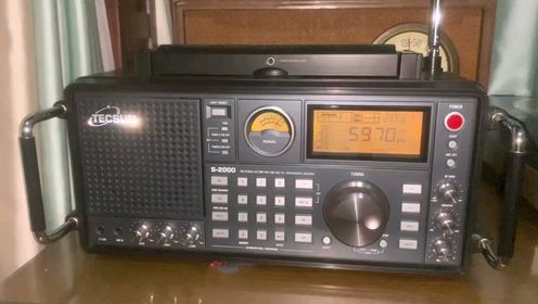 德生s2000成都市南门收听SW49米5970MHz频率，甘肃省甘南综合广播。