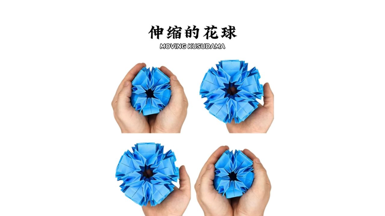 【花球折纸】一颗"能屈能伸"的花球
