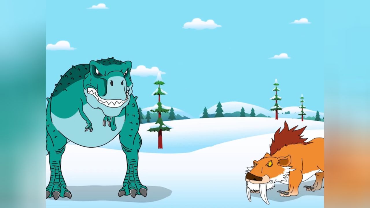 霸王龙 vs 剑齿虎, 甲龙恐