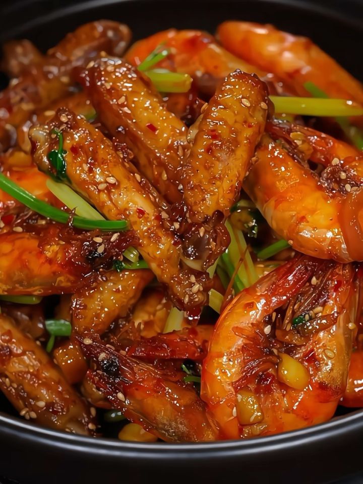 一看就会的干锅鸡翅虾,真的太香了 #下饭菜