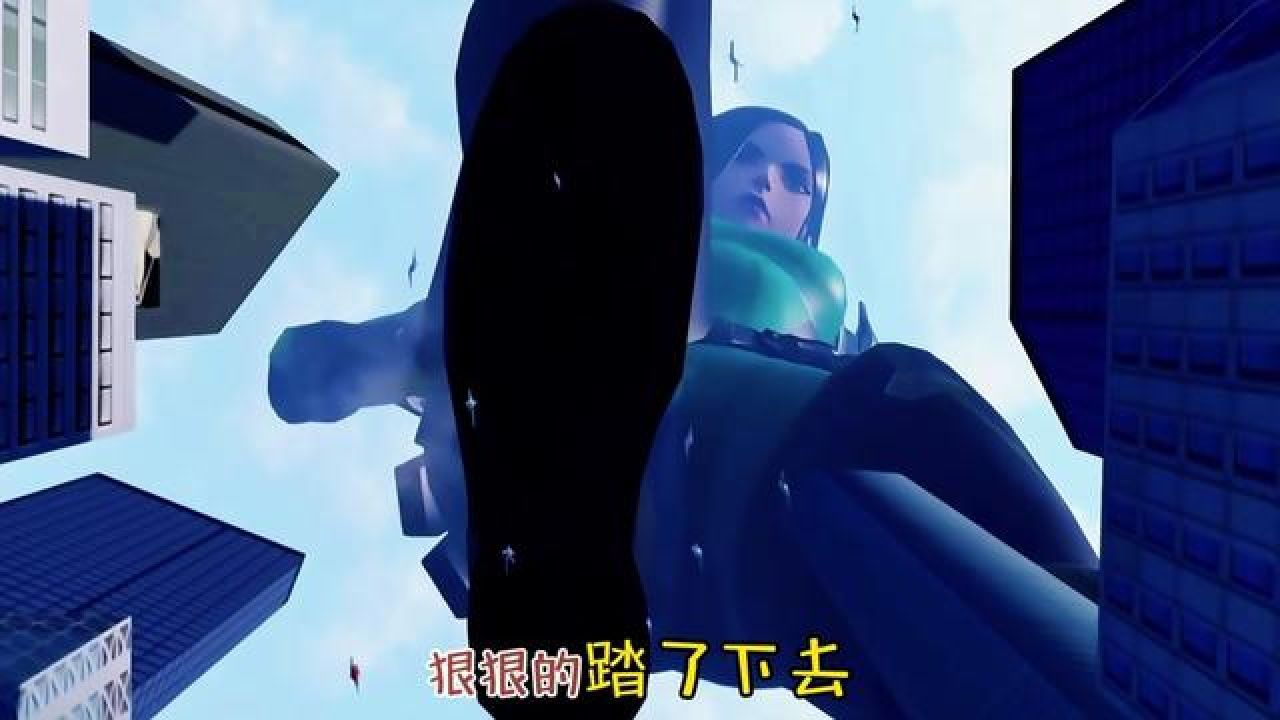 巨大娘路过城市只留下一片废墟 #二次元 #动漫杂谈 #动漫名场面