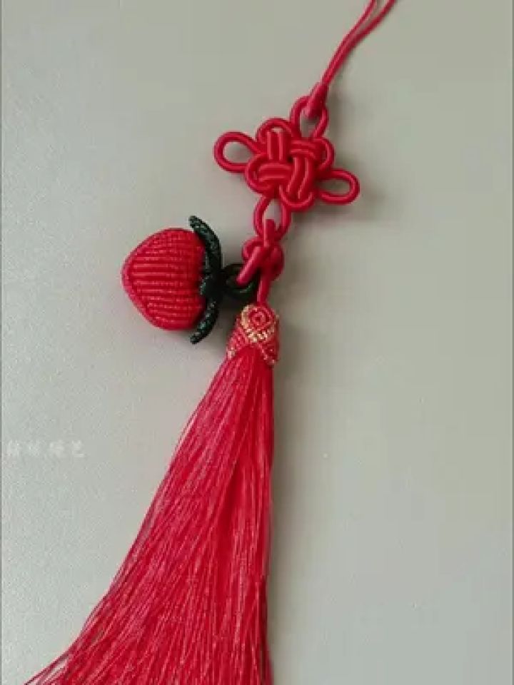 客订吉祥结桃子挂件挂饰#纯手工编绳 #手工定制#做手工我是认真的 #我