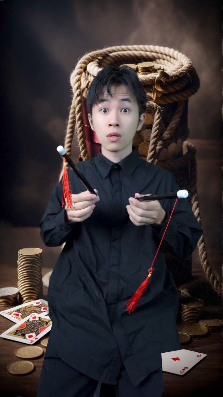 街头戏法鸳鸯棒魔术原理