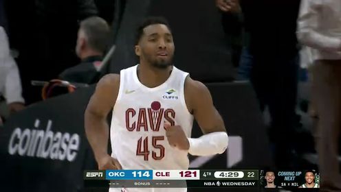 《NBA骑士》阿伦脸对脸大帽哈腾 米切尔底角三分扩大领先