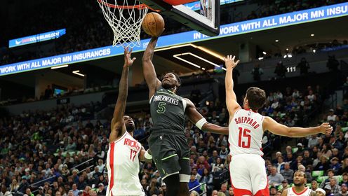 《NBA全场集锦》【球星】爱德华兹vs火箭集锦 全场拿下29分10篮板三分12中3手感不佳