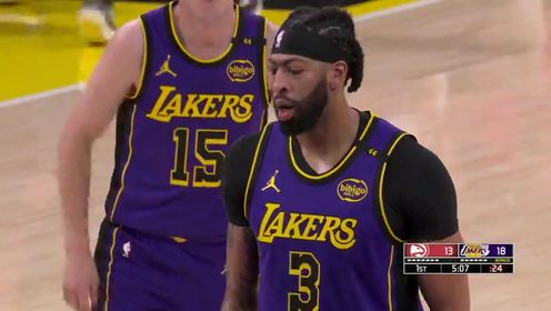 《洛杉矶湖人》【回放】NBA常规赛：老鹰vs湖人第1节英文原声回放