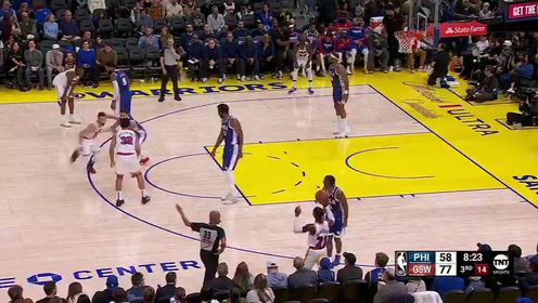《金州勇士》NBA常规赛：76人vs勇士第3节中文解说回放