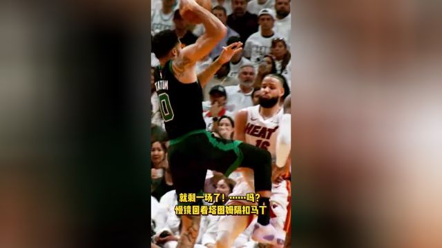 一言不合就起飞 塔图姆一飞冲天单臂隔扣马丁