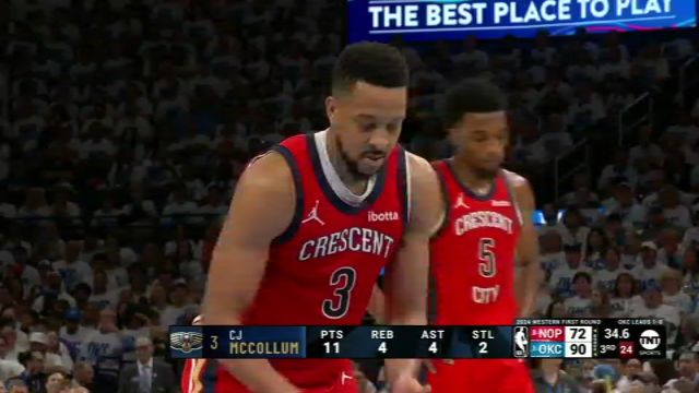 NBA季后赛：鹈鹕vs雷霆英文原声全场回放