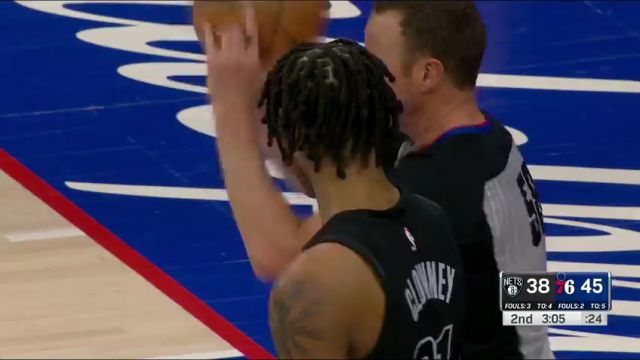  NBA常规赛：篮网vs76人英文原声全场回放
