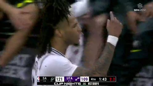 《NBA全场集锦》【回放】NBA杯小组赛：马刺vs爵士英文原声全场回放