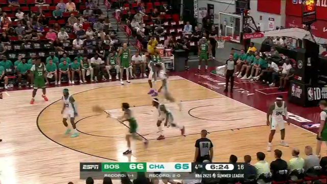 NBA夏季联赛：凯尔特人vs黄蜂英文原声全场回放