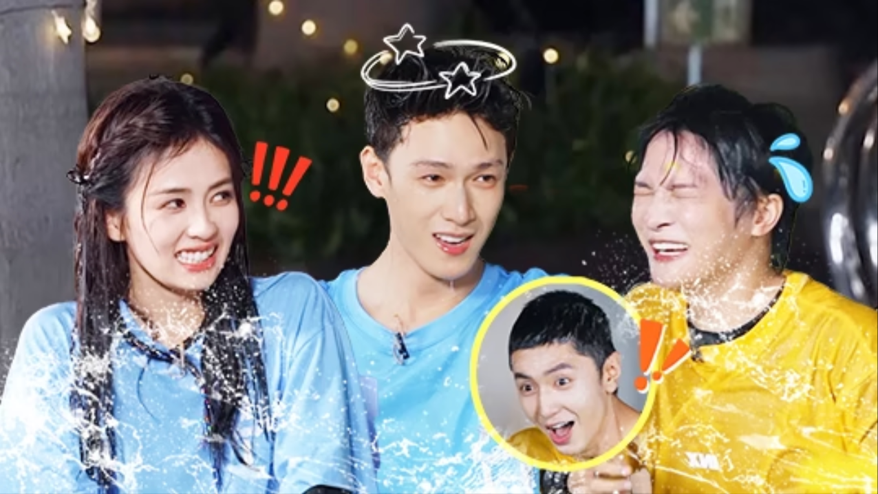 精华版：跑男和水杠上了，水上飞椅斗心眼