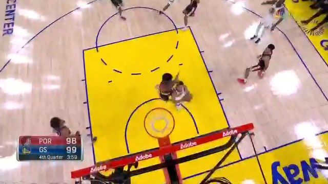 NBA常规赛：开拓者vs勇士第4节中文解说回放