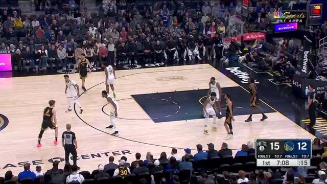 篮网vs勇士第1节中文解说回放