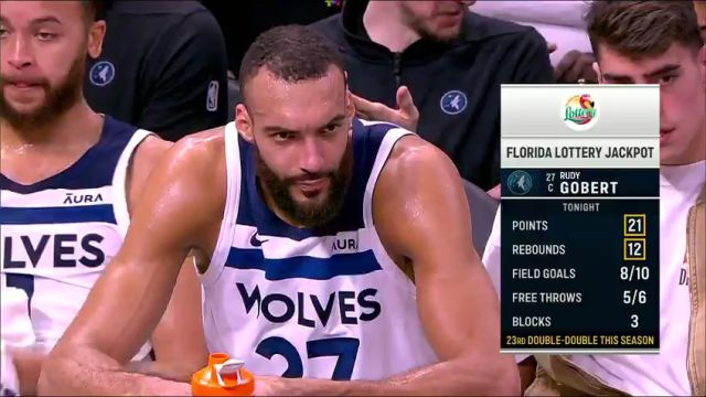NBA常规赛：森林狼vs魔术第4节英文原声回放