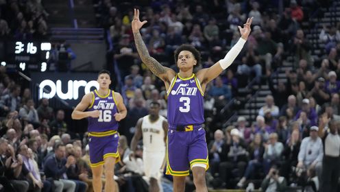 《NBA全场集锦》【原声】鹈鹕112-114爵士 马尔卡宁缺阵爵士7人上双险胜鹈鹕