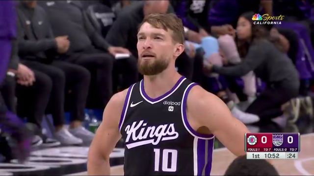 NBA常规赛：快船vs国王第1节中文解说回放