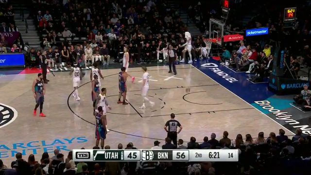 爵士vs篮网第2节中文解说回放