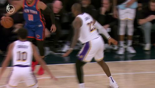 《NBA全场集锦》如影随形！詹姆斯身先士卒寸土不让成功防守布伦森