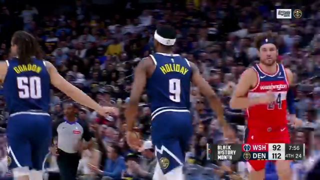 NBA常规赛：奇才vs掘金第4节中文解说回放