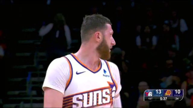 NBA常规赛：76人vs太阳第1节中文解说回放