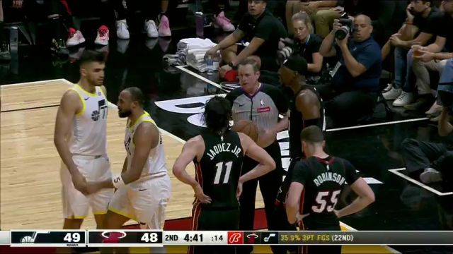 NBA常规赛：爵士vs热火第2节中文解说回放