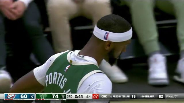 NBA常规赛：雷霆vs雄鹿第3节英文原声回放