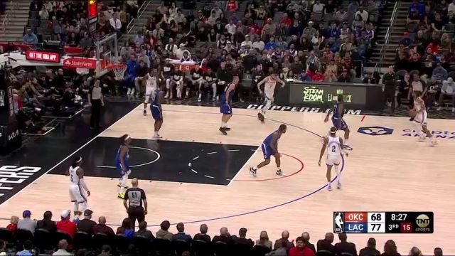 NBA常规赛：雷霆vs快船第3节中文解说回放