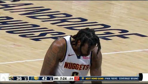 《NBA全场集锦》【回放】NBA常规赛：掘金vs步行者第2节英文原声回放