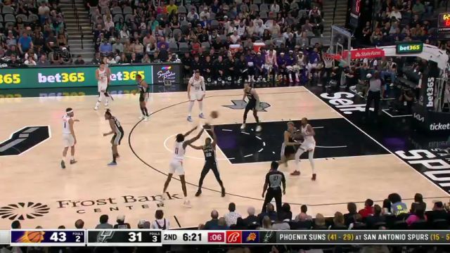 NBA常规赛：太阳vs马刺英文原声全场回放