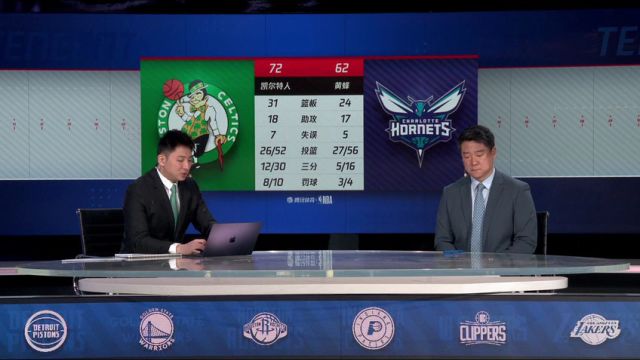 NBA常规赛：凯尔特人vs黄蜂第3节中文解说回放