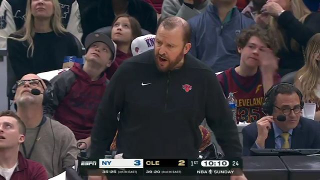 NBA常规赛：尼克斯vs骑士英文原声全场回放