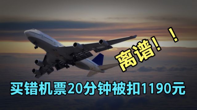 离谱!20分钟退票竟被扣1190元手续费?航空公司称坚决不退!