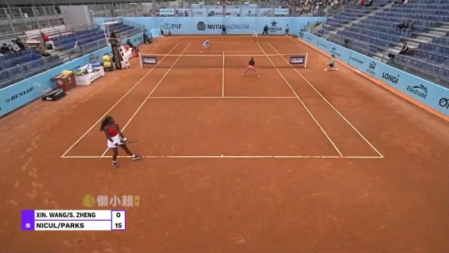 2024WTA马德里赛女双R1 王欣瑜 郑赛赛vs尼库莱斯库vs帕克斯