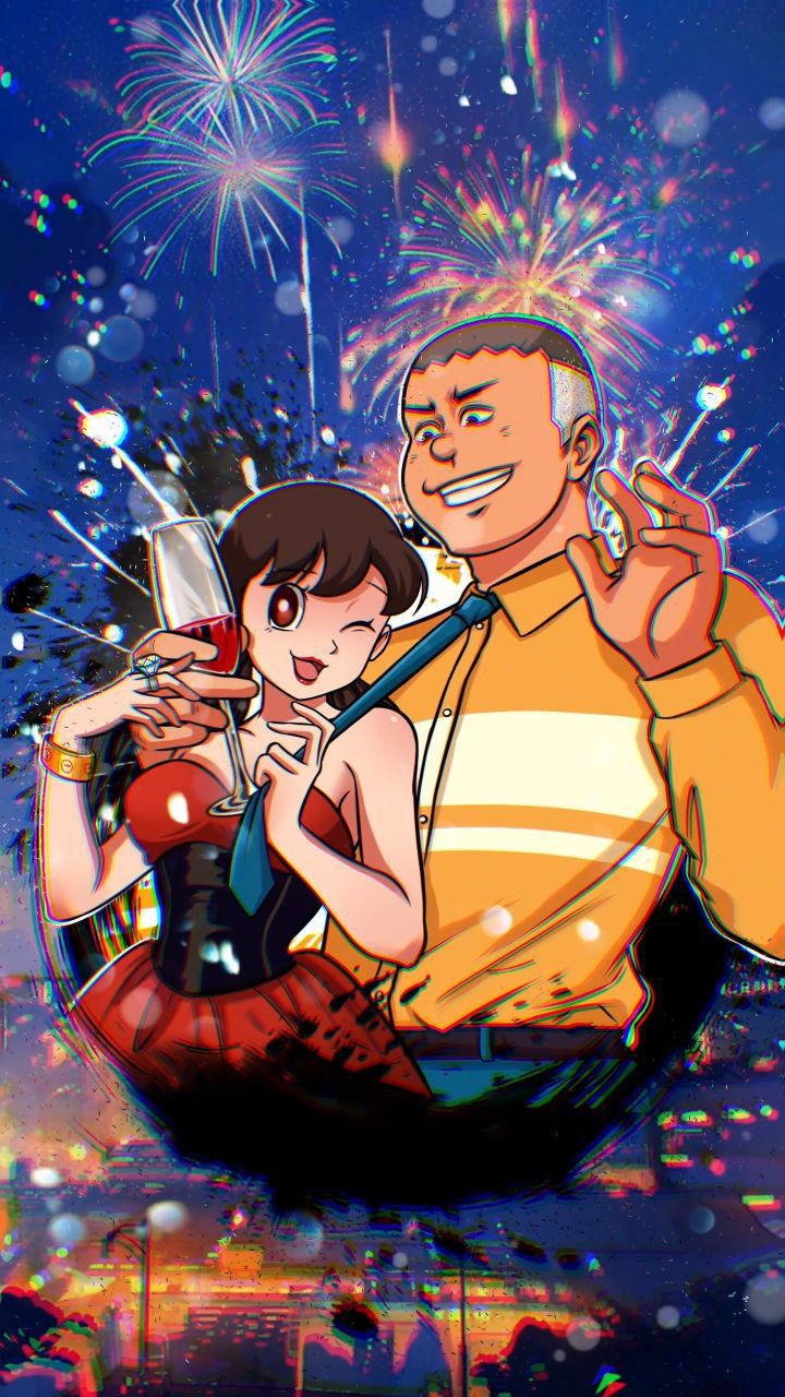 随便画画之加入胖虎静香是一对#静香 #胖虎