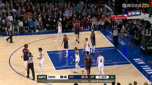 《NBA全场集锦》NBA常规赛：掘金vs尼克斯英文原声全场回放