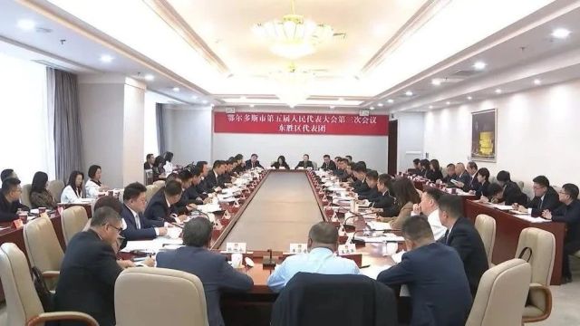 李理参加市五届人大三次会议东胜区代表团审议