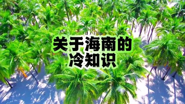 关于海南的冷知识.#海南 #海口 #三亚