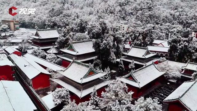 C视觉︱红墙黛瓦落雪飞花 “深山故宫”春雪如画