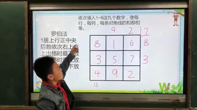 小先生讲数学《神奇的幻方》(娄葑实验小学六10班:王浩,指导老师:高超)