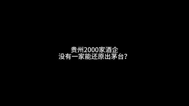 贵州2000家酒企,没有一家能还原出茅台?#怀先老酒#国货#民族企业#一人分饰多角 #段子