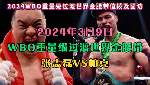WBO重量级世界拳王金腰带官方直播：张志磊VS帕克（中文高清回放）