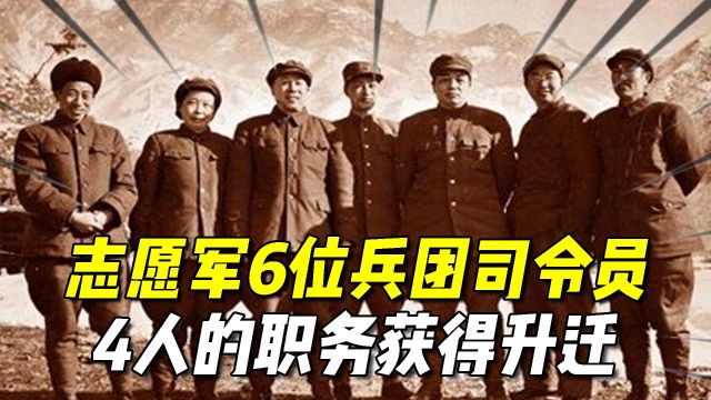 志愿军6位兵团司令员回国后,4人的职务获得升迁,其他人呢