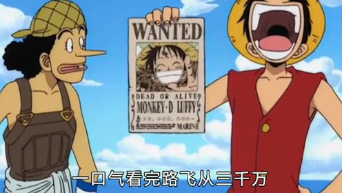 海贼王:一口气看完路飞的七次赏金变化!从3千万贝利到30亿
